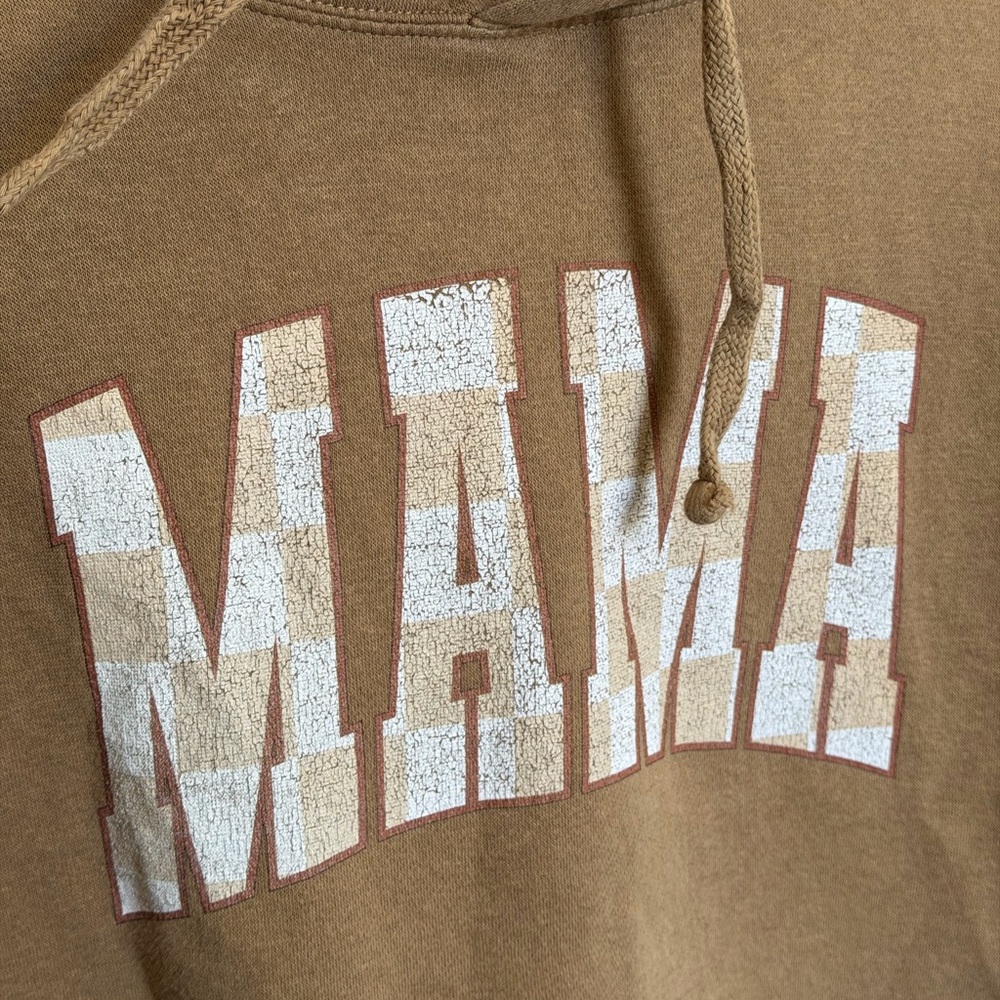 Mama Graphic Hoodie in Brown - Women's Pullover Sweatshirt - Picture 2 of 3